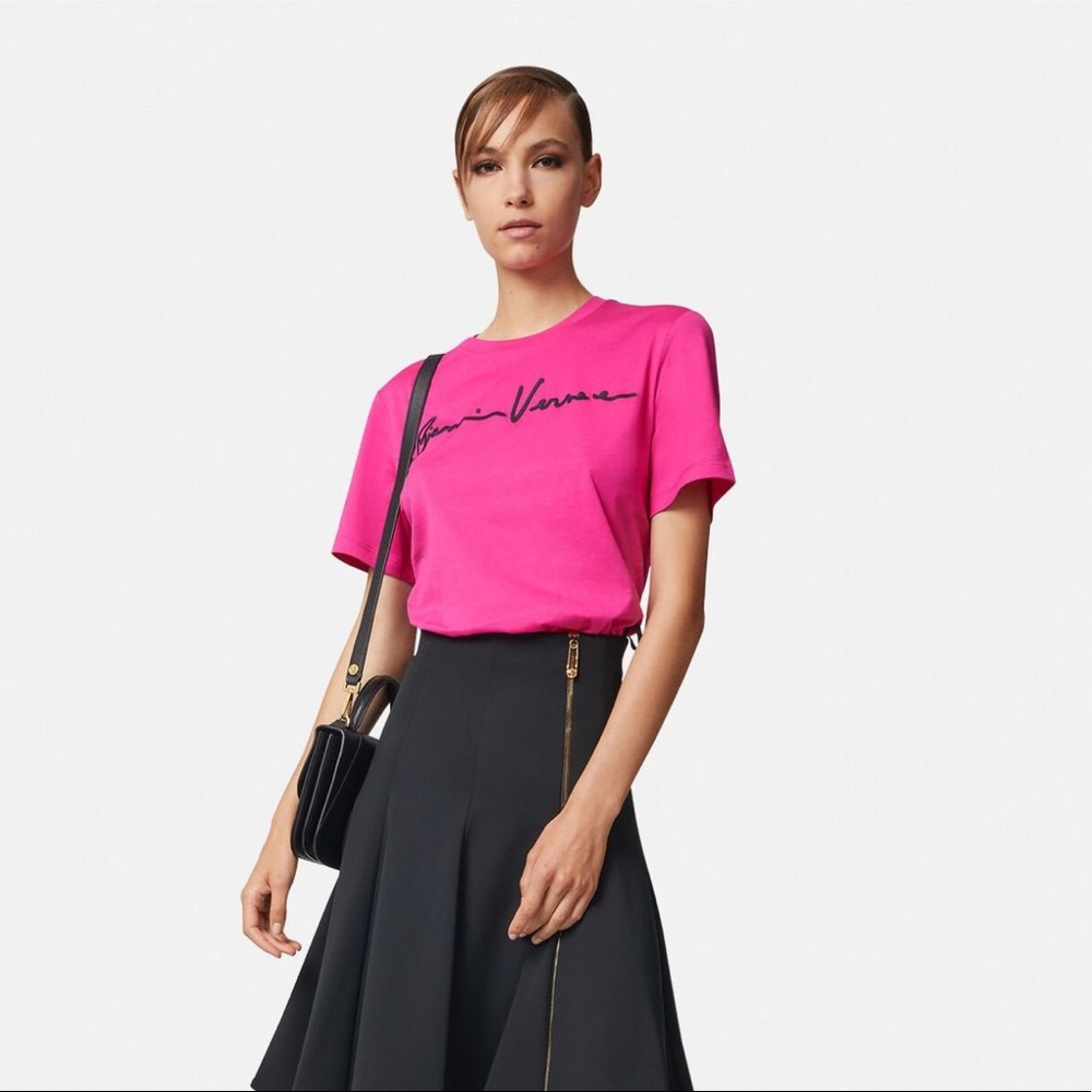 Versace Signature Logo Pink T-shirt